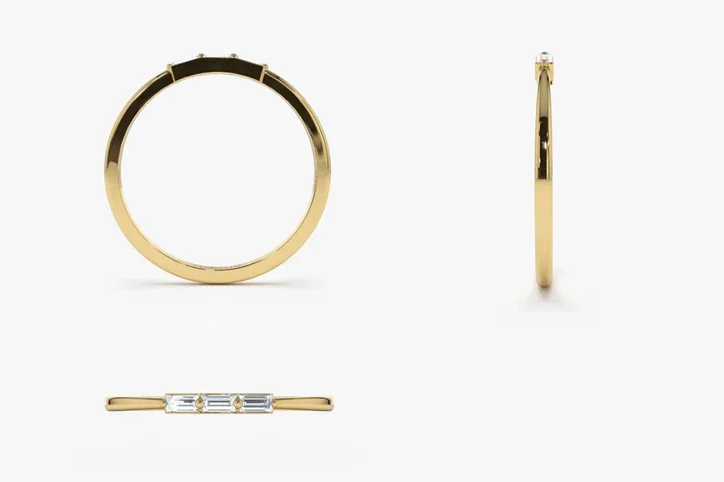 0.12 Minimalist Lab Grown Diamond Engagement Ring