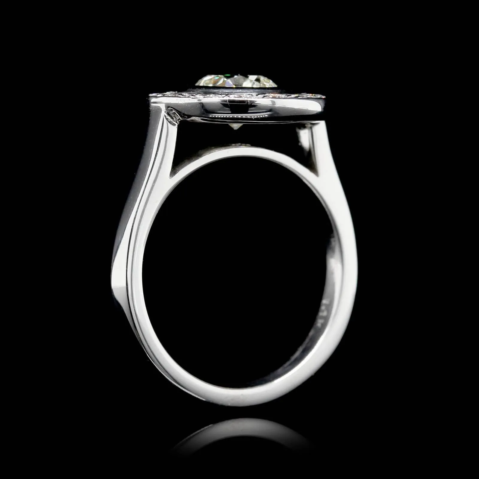 14K White Gold Diamond Halo Ring