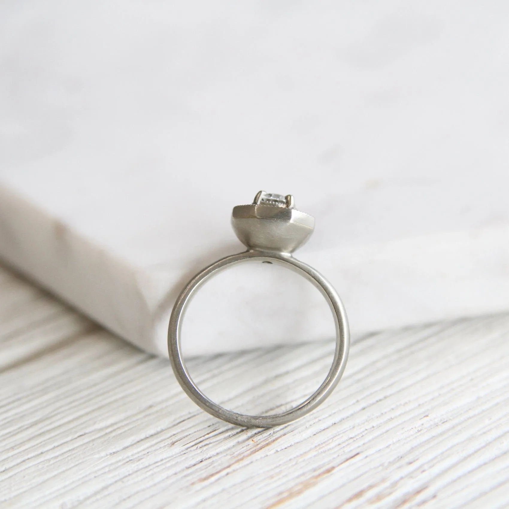14k White Gold 'Hedy' Diamond Ring