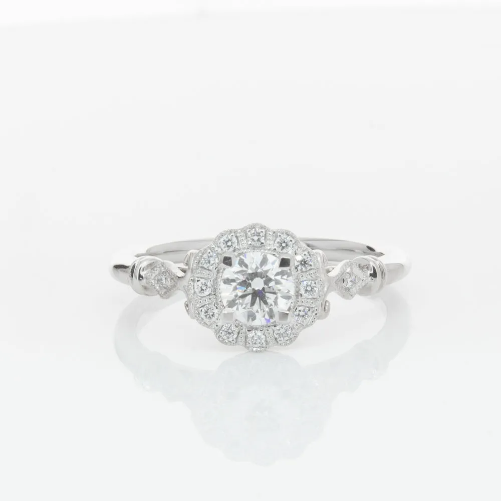 18ct White Gold .50ct Diamond Versailles Ring