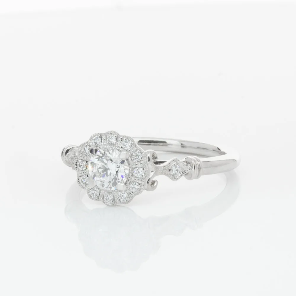 18ct White Gold .50ct Diamond Versailles Ring