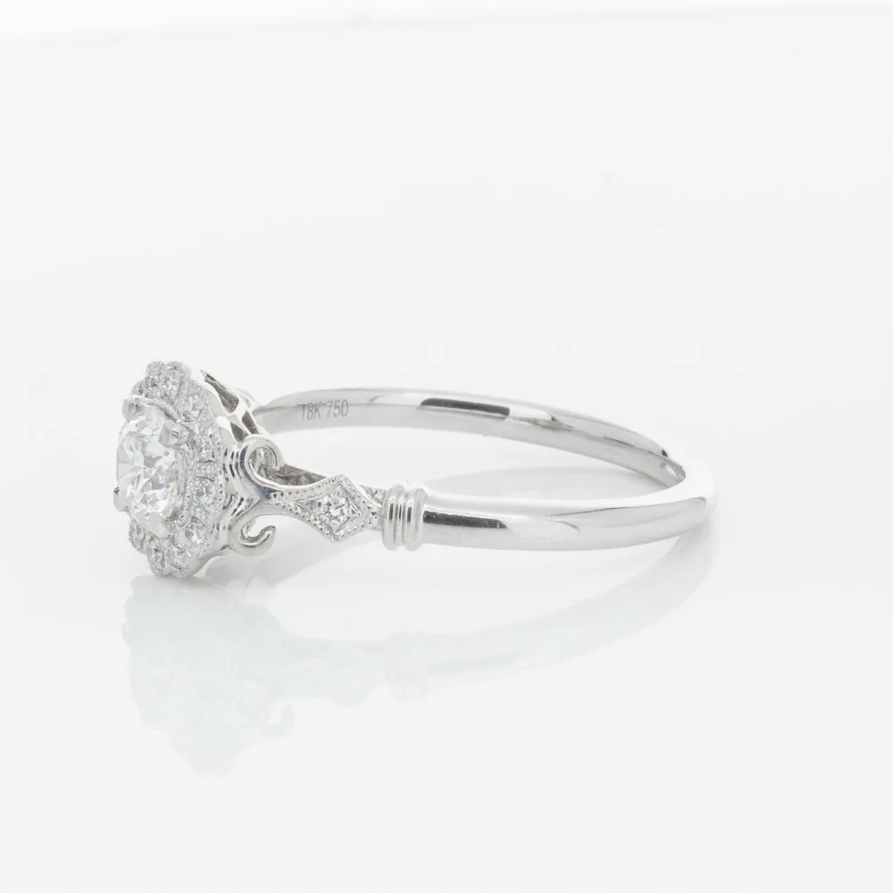 18ct White Gold .50ct Diamond Versailles Ring