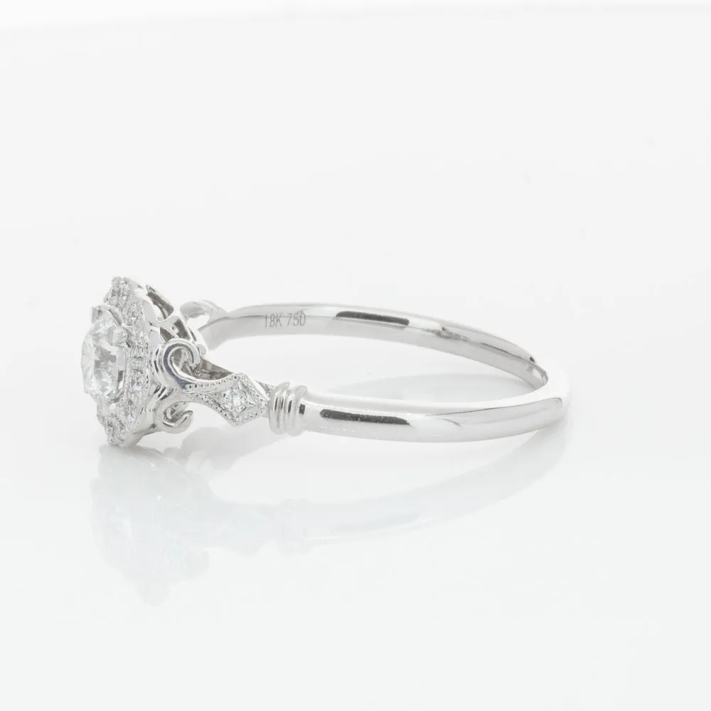18ct White Gold .50ct Diamond Versailles Ring
