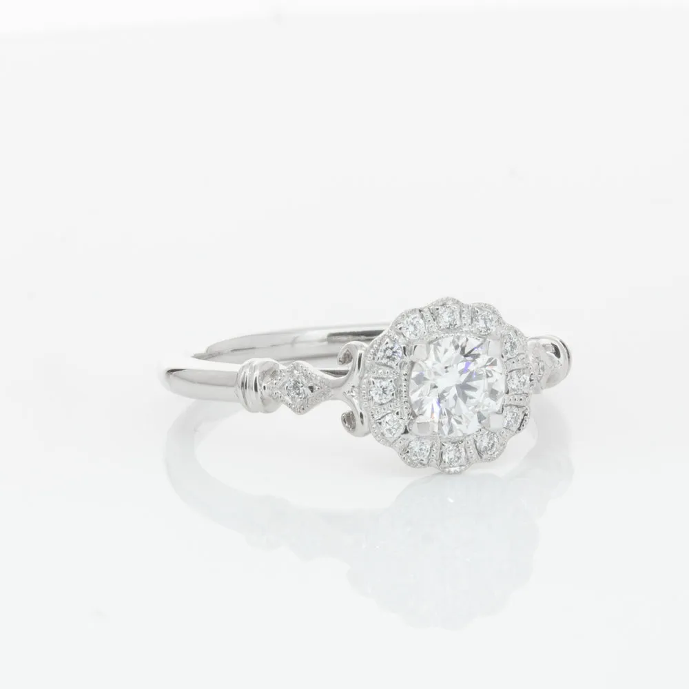 18ct White Gold .50ct Diamond Versailles Ring