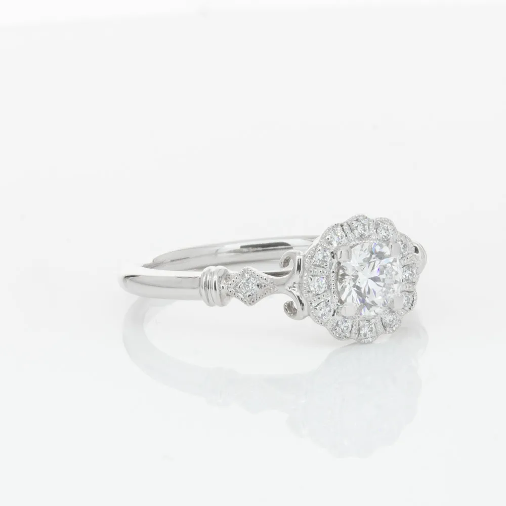 18ct White Gold .50ct Diamond Versailles Ring
