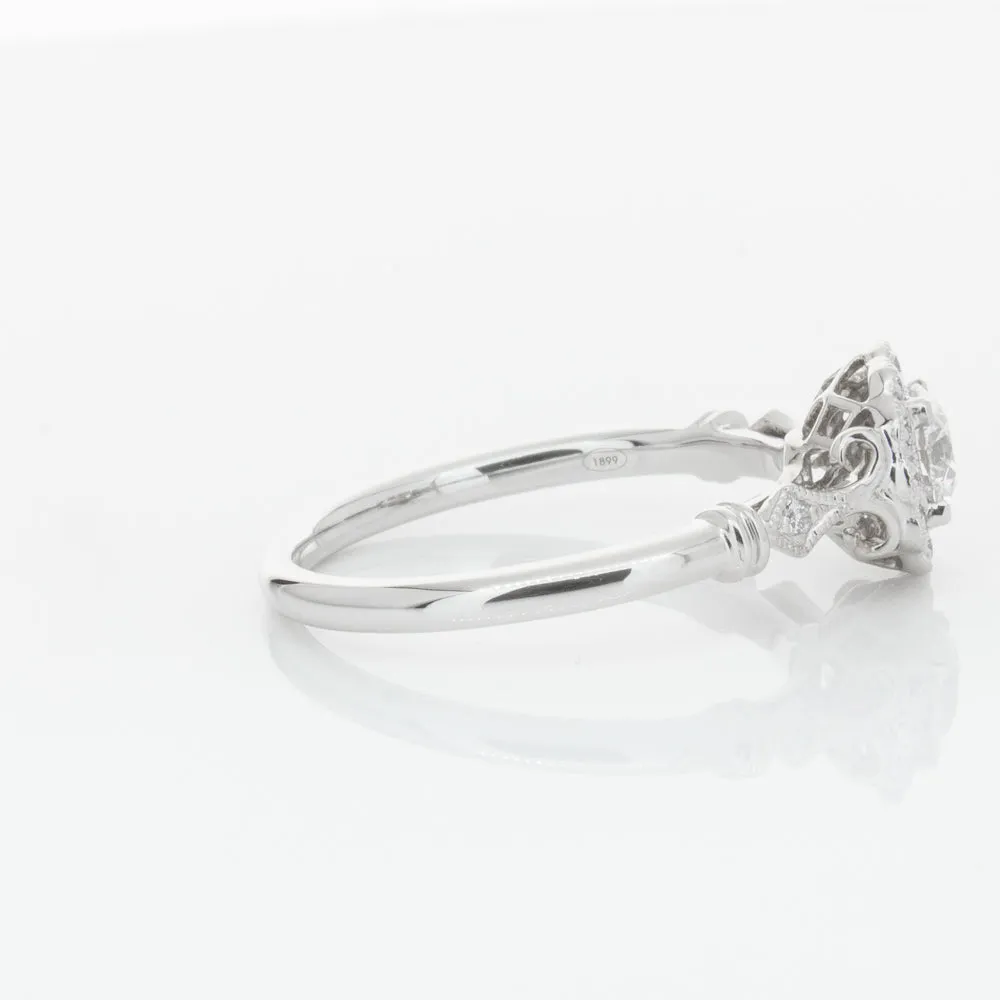 18ct White Gold .50ct Diamond Versailles Ring