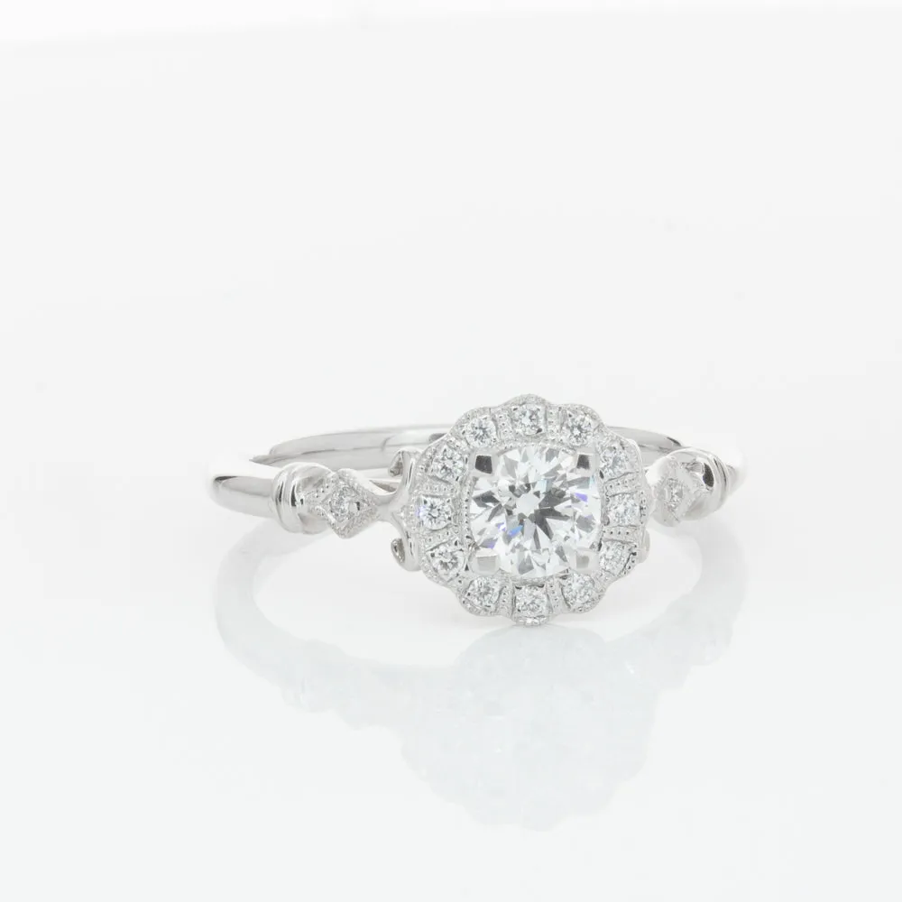 18ct White Gold .50ct Diamond Versailles Ring