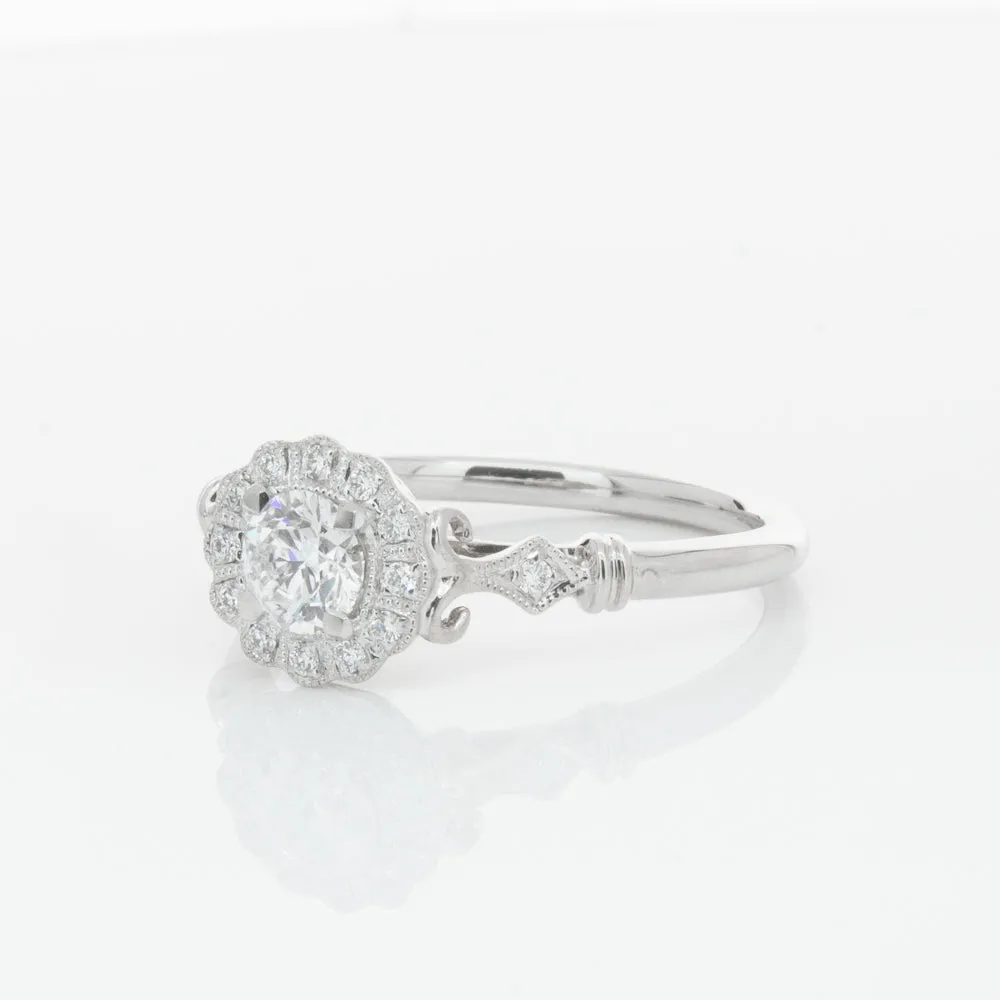 18ct White Gold .50ct Diamond Versailles Ring