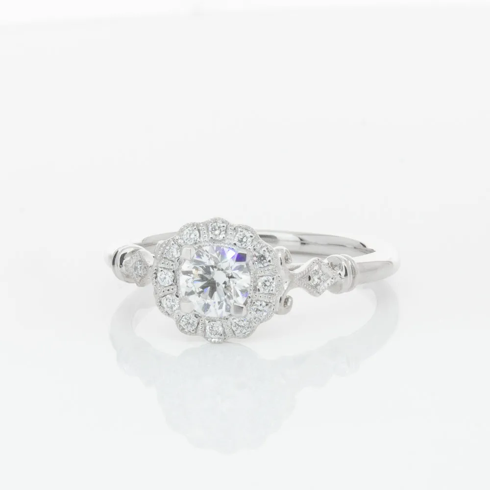 18ct White Gold .50ct Diamond Versailles Ring