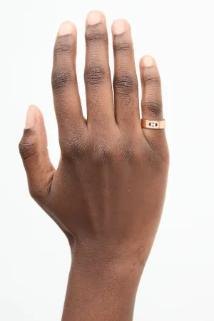 18K Rose Gold & Diamond H D'Ancre Ring