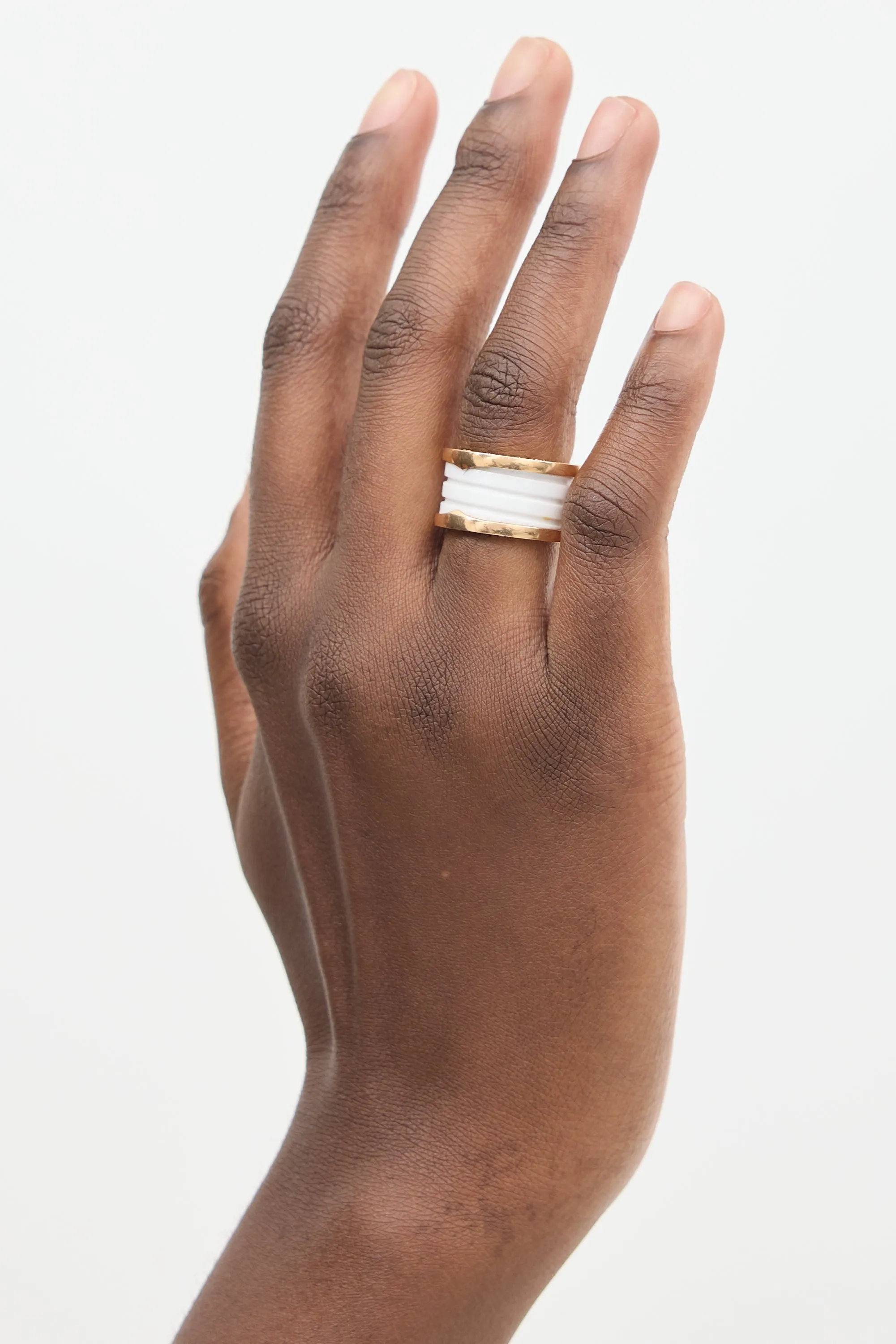 18K Rose Gold & White B.zero1 Ring