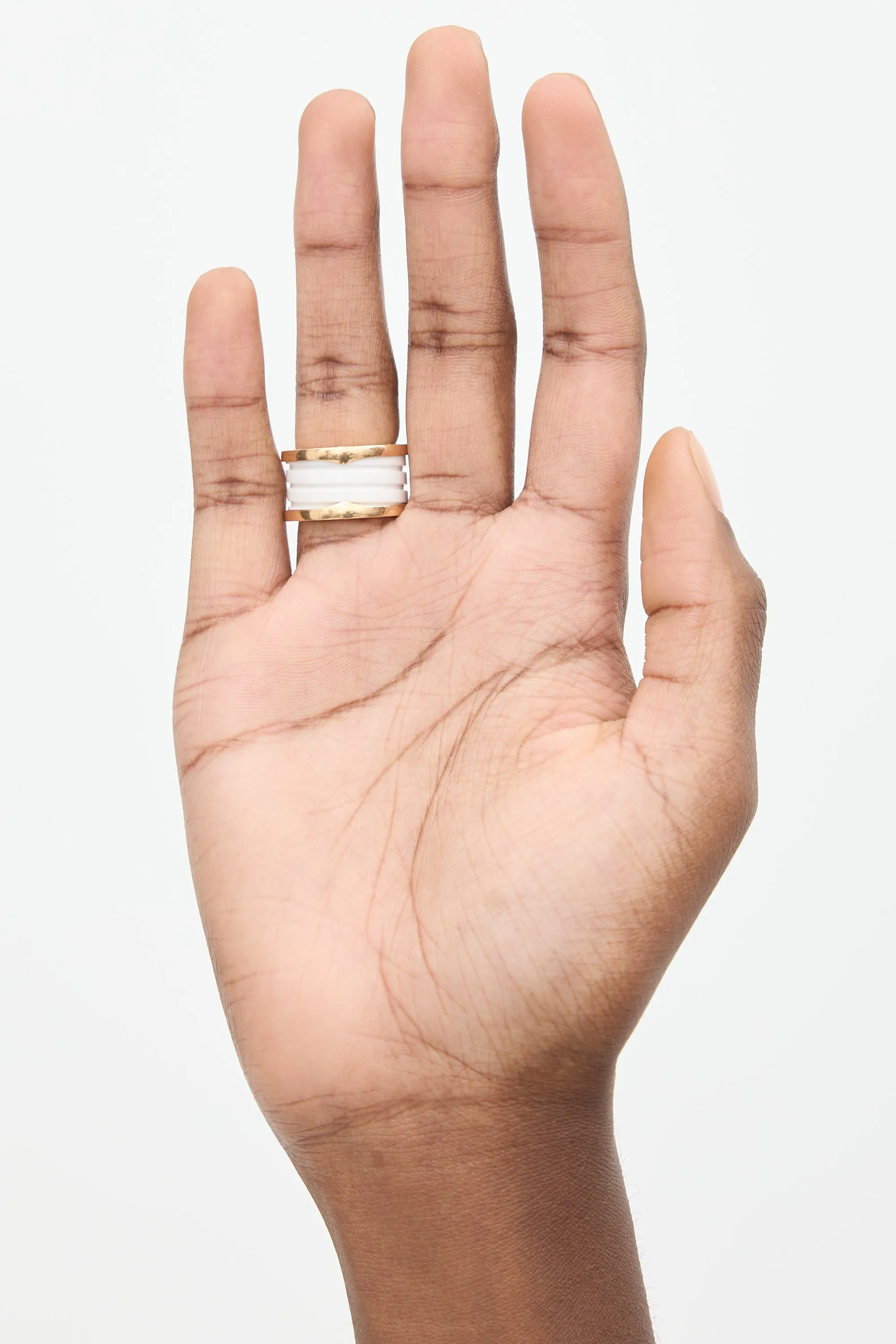 18K Rose Gold & White B.zero1 Ring