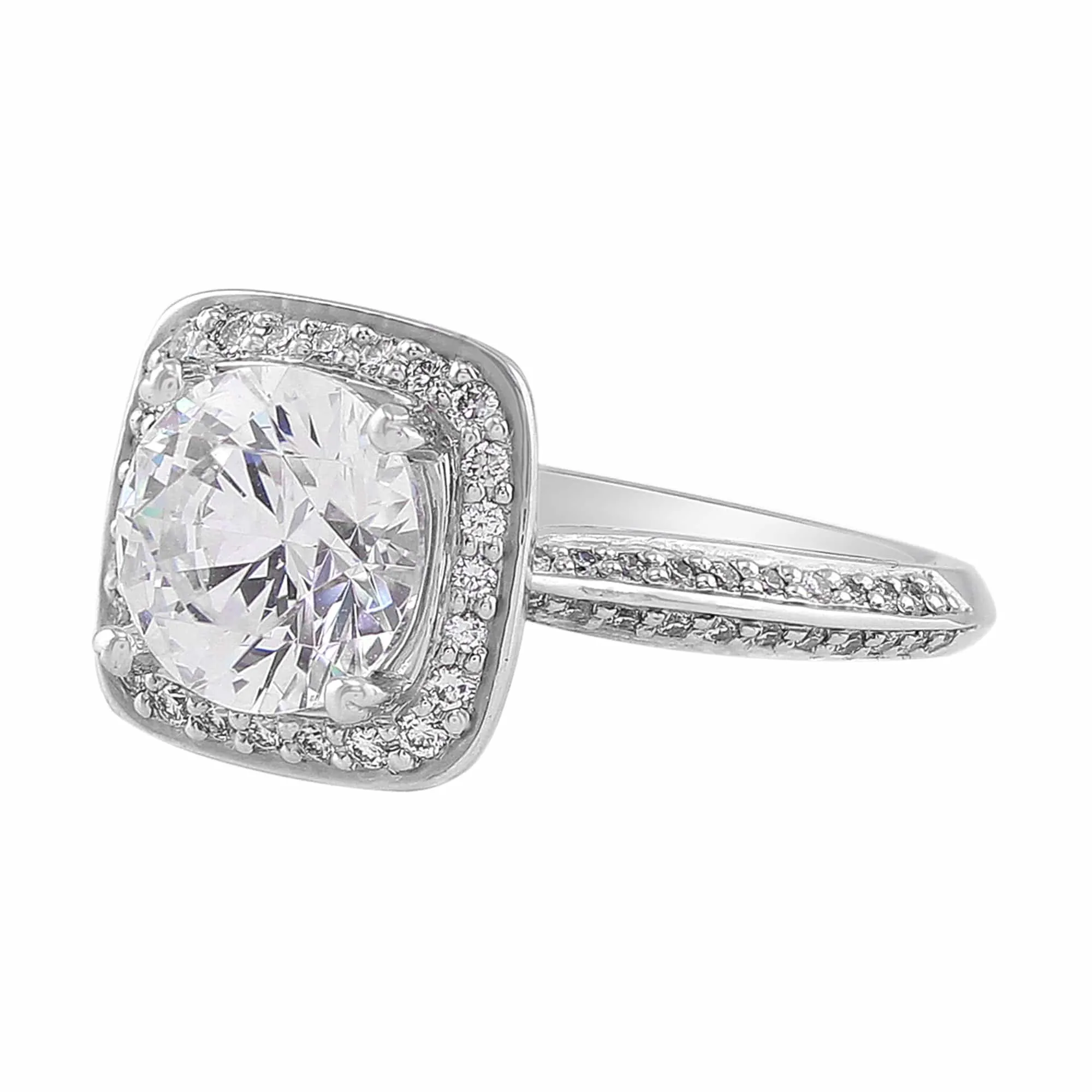 18k White Gold Master Work Micro Pave Set Diamond Setting