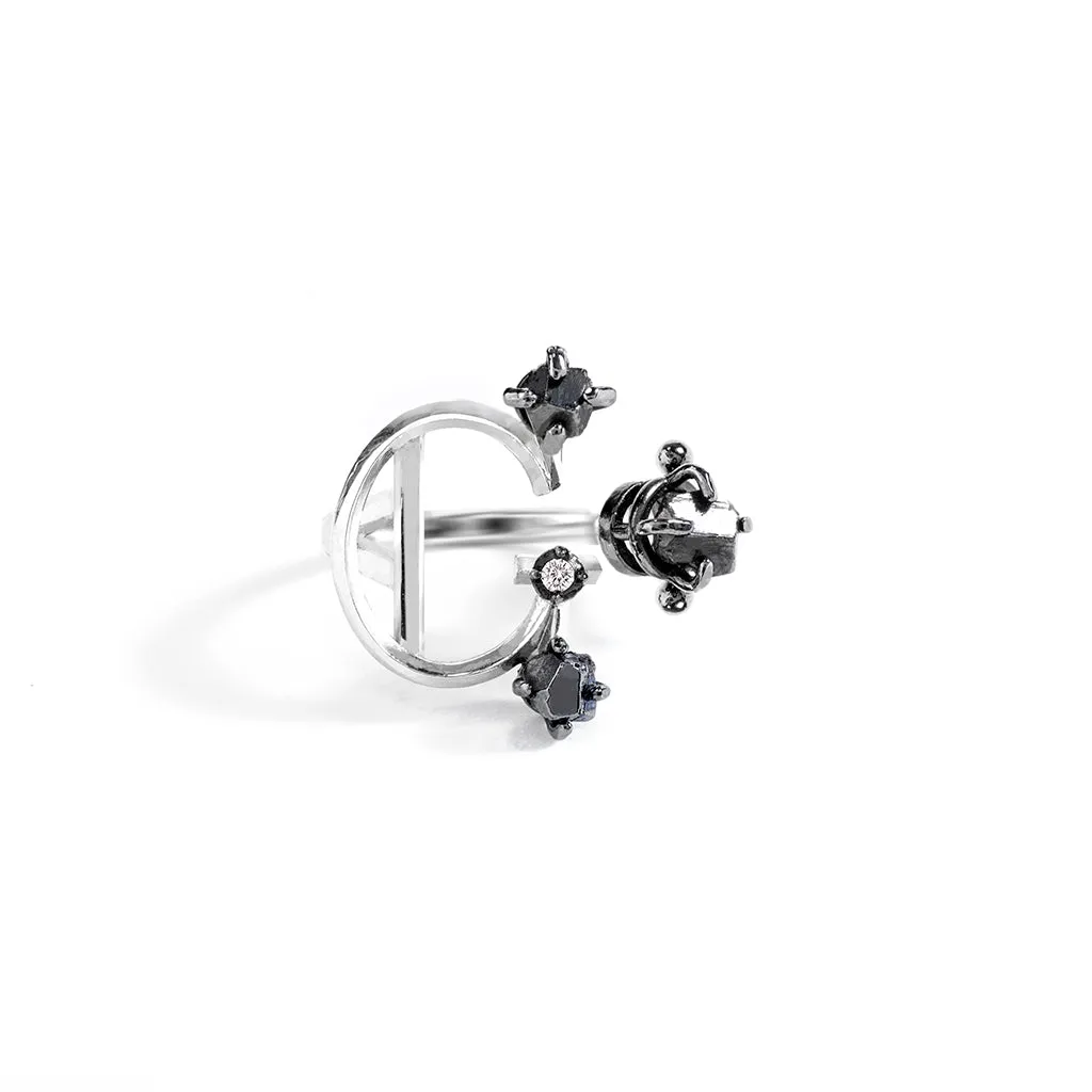 Alphabet C Ring [Pyrite]