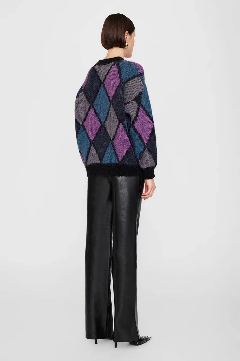 Anine Bing Sydney Crew Sweater - Multi Diamond