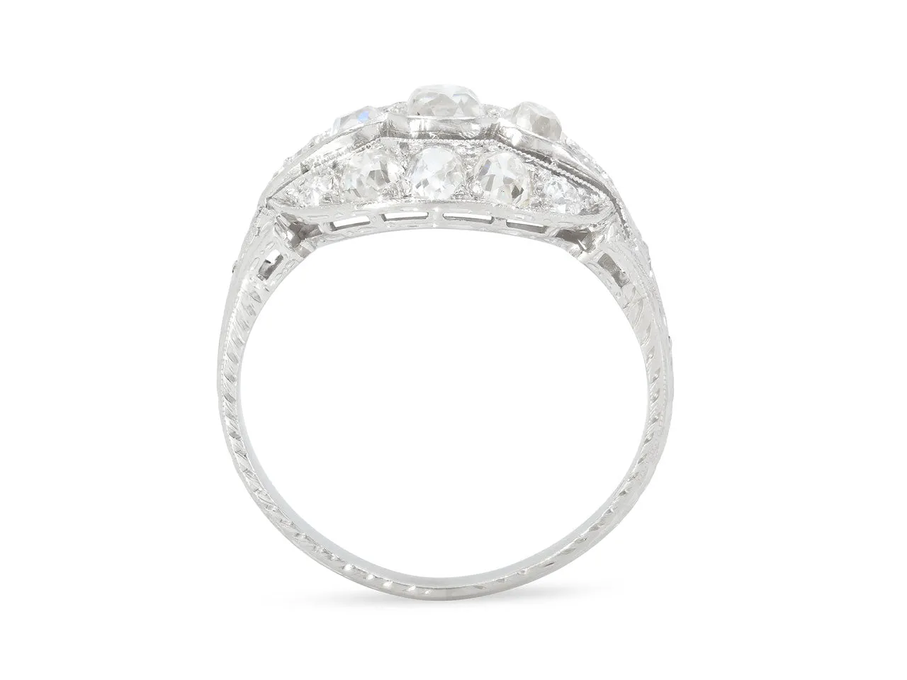 Antique Edwardian Diamond Ring in Platinum