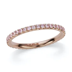 Argyle Diamond French Pave Eternity Ring