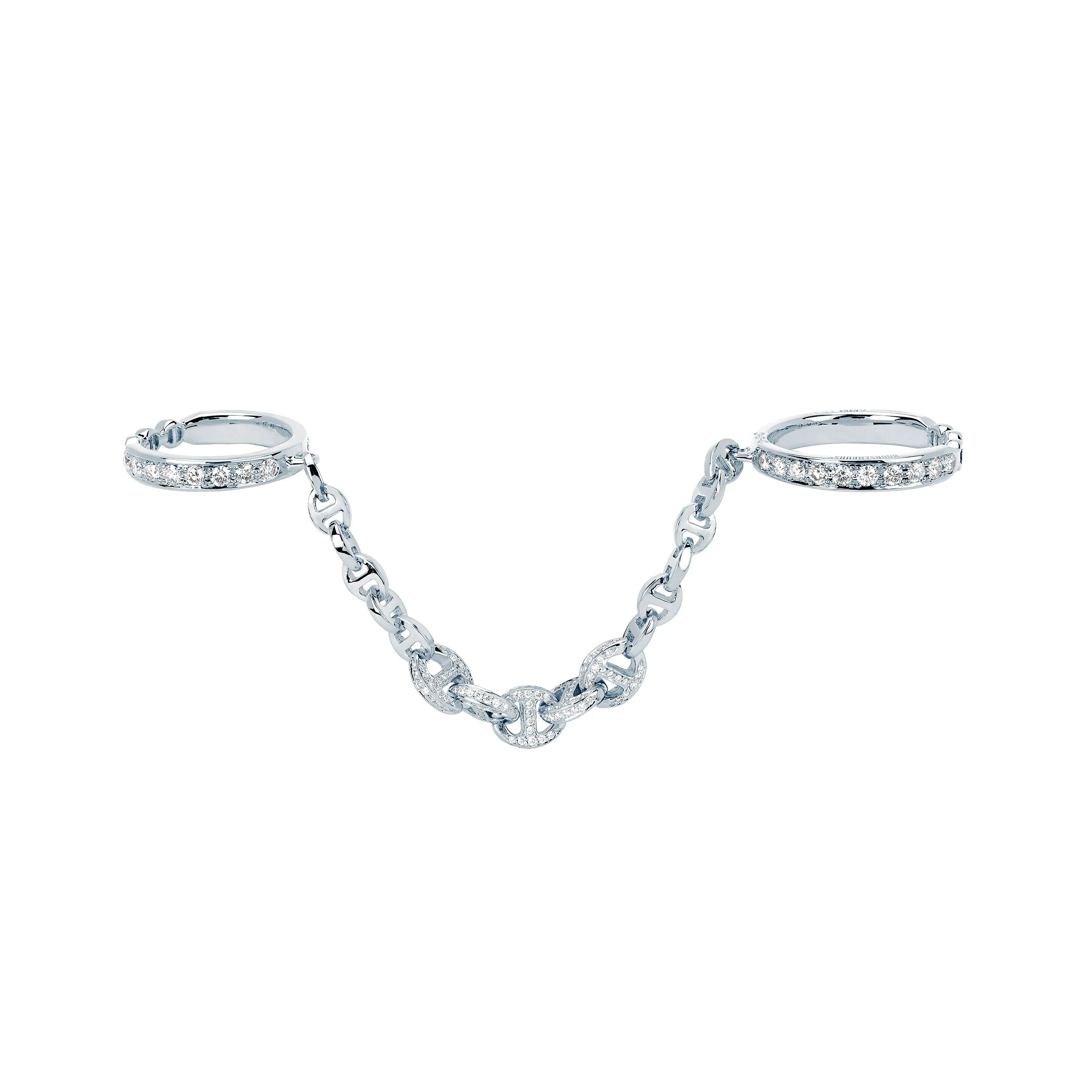 BONDED 3MM OPEN-LINKS WITH FIVE LINK PAVE
