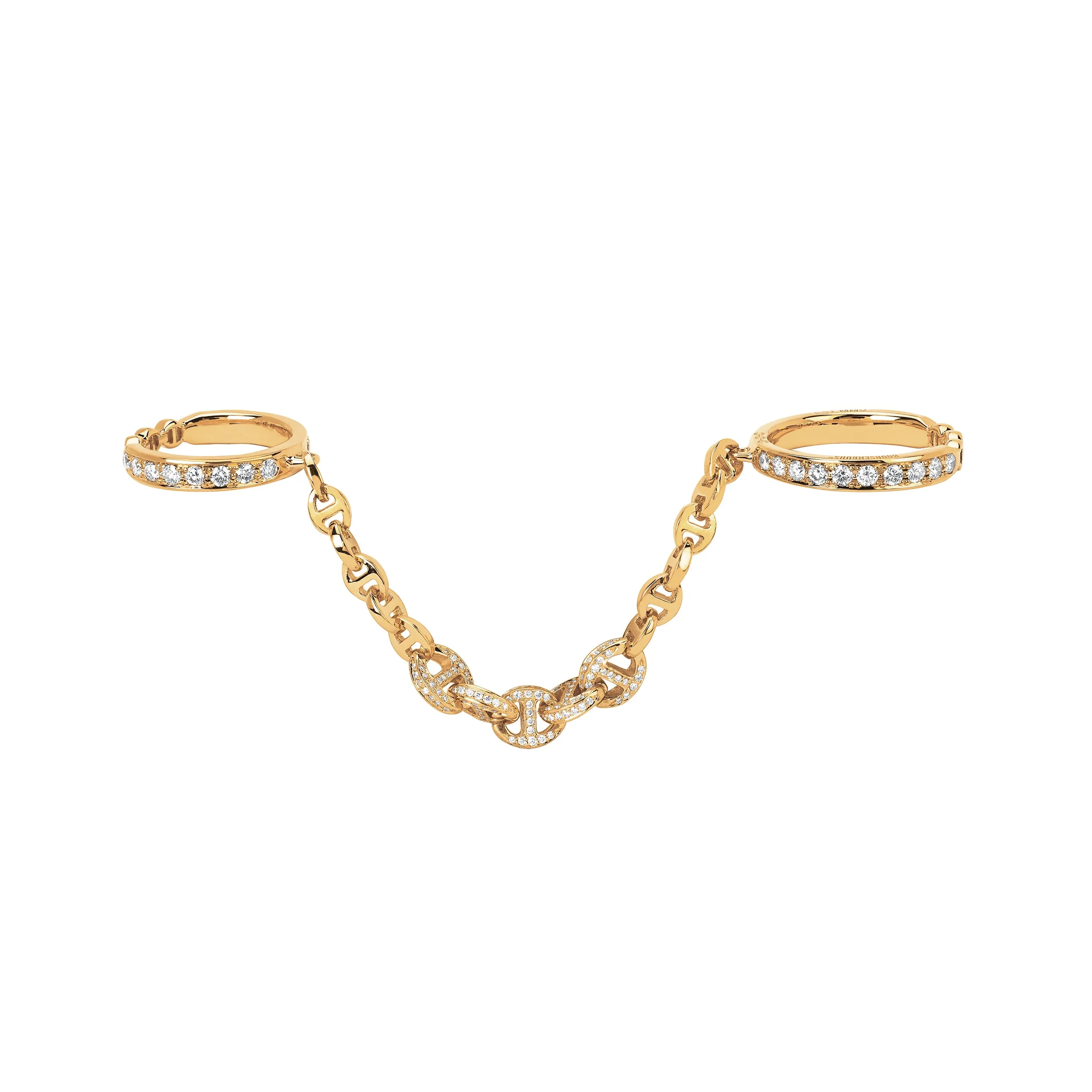 BONDED 3MM OPEN-LINKS WITH FIVE LINK PAVE
