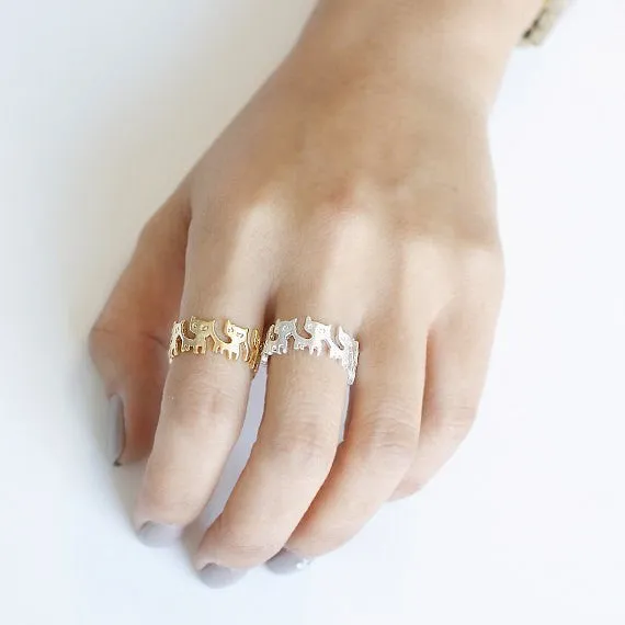 Cat Ring Wrapped Round