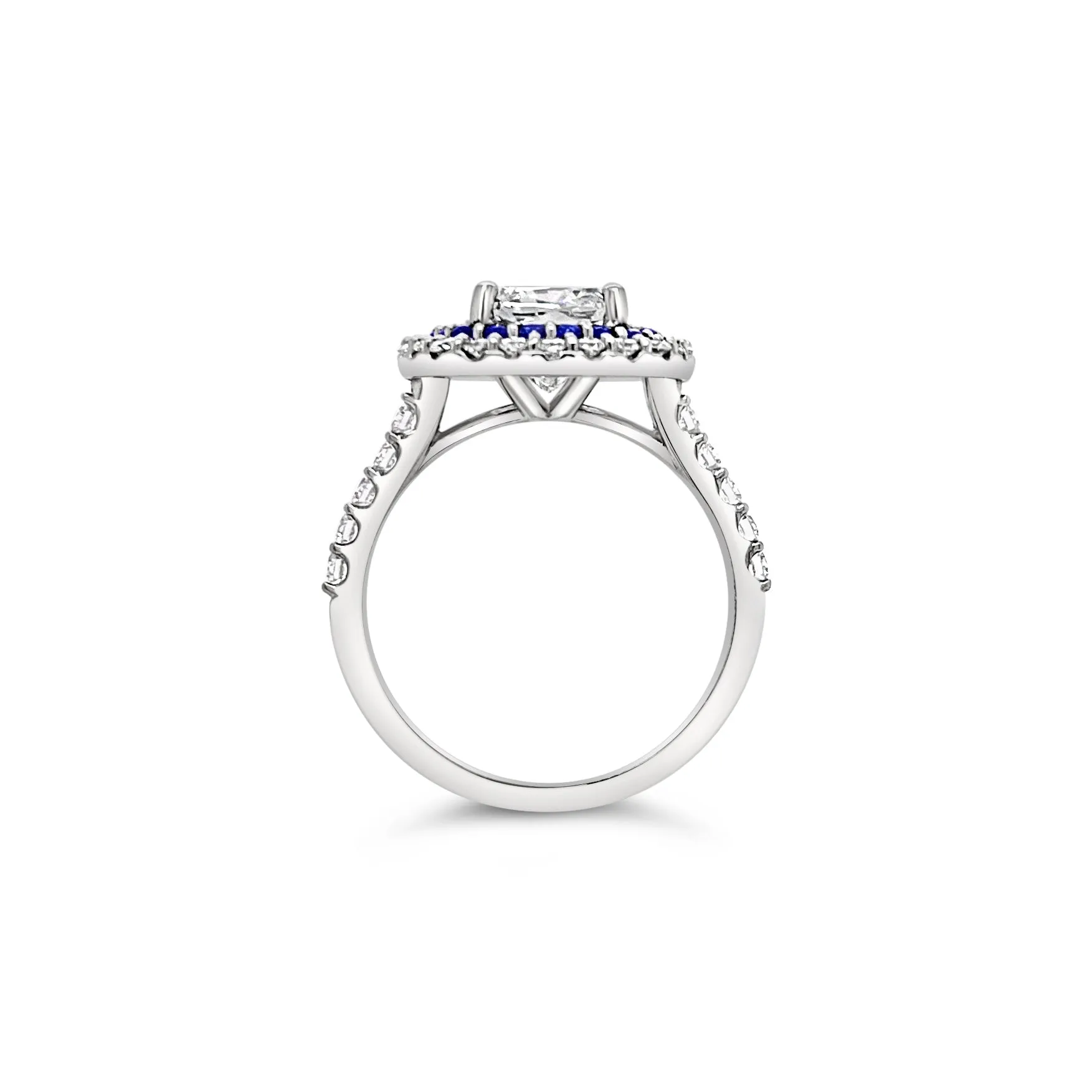 Cushion Cut Diamond Double Halo Engagement Ring