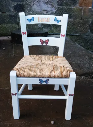 Custom Listing for Mark personalised children's chair with butterfly theme