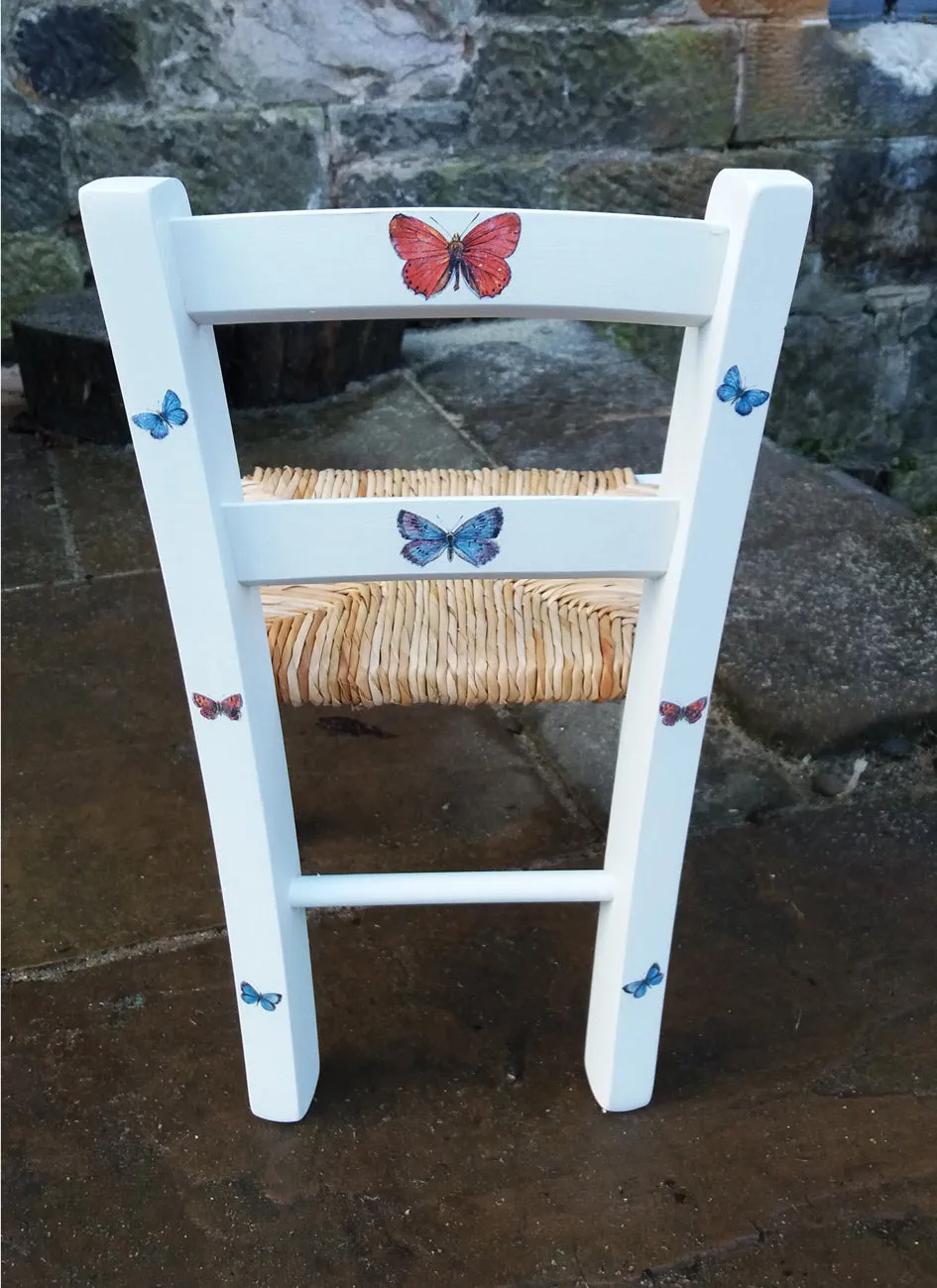 Custom Listing for Mark personalised children's chair with butterfly theme