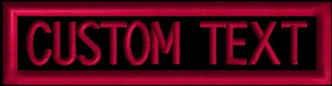 Custom NAME TAG Embroidered 4X1