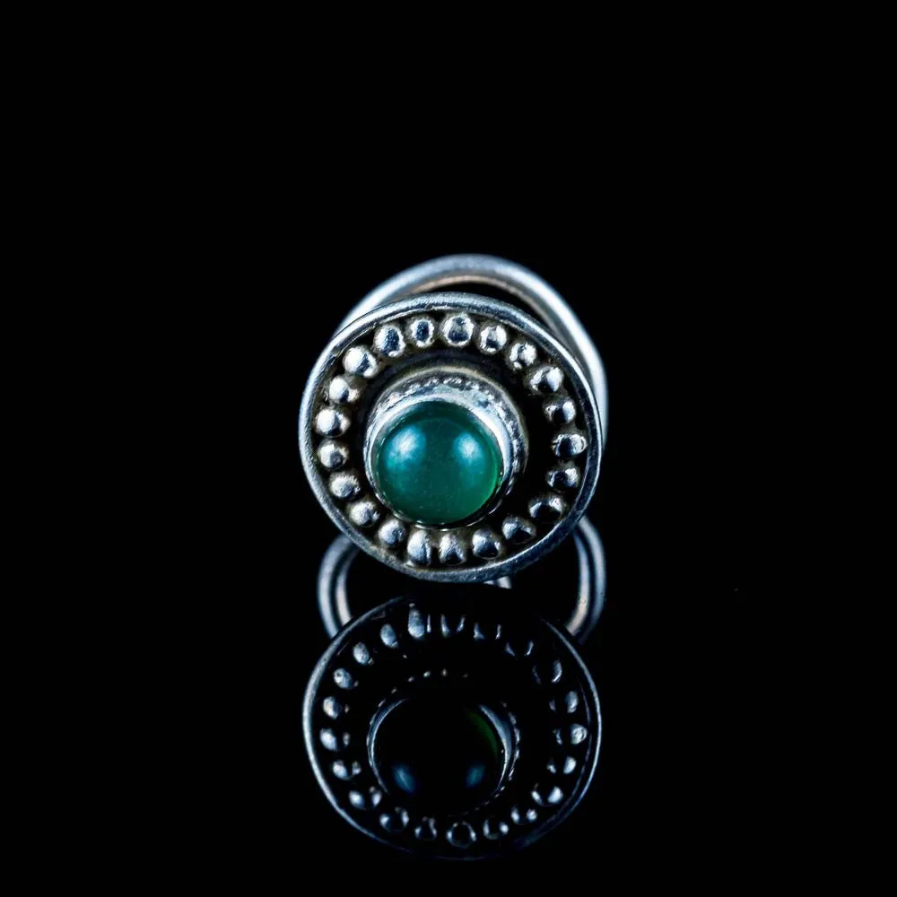 Durga Nose Stud - Green Aventurine