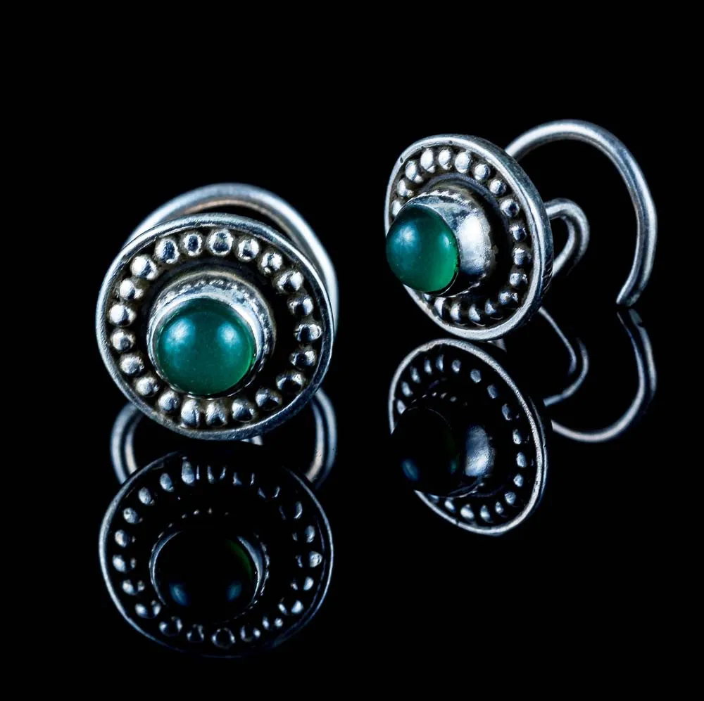 Durga Nose Stud - Green Aventurine