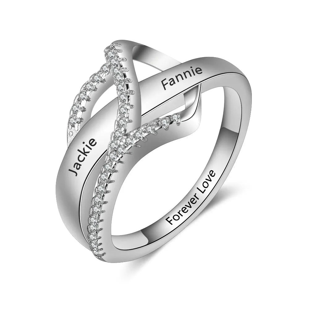 Engraved promise Ring For Her- Gold Plated Ring
