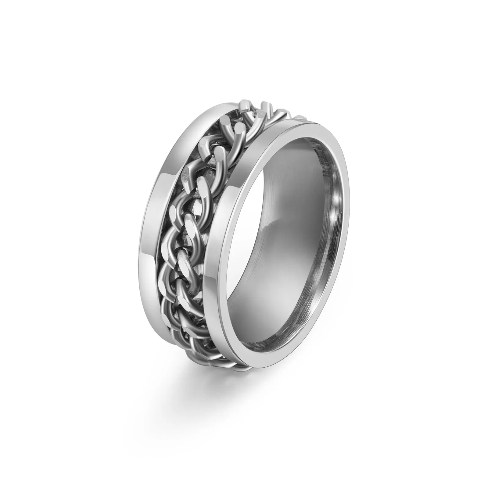 Fidget Ring For Him-Stainless Steel Ring