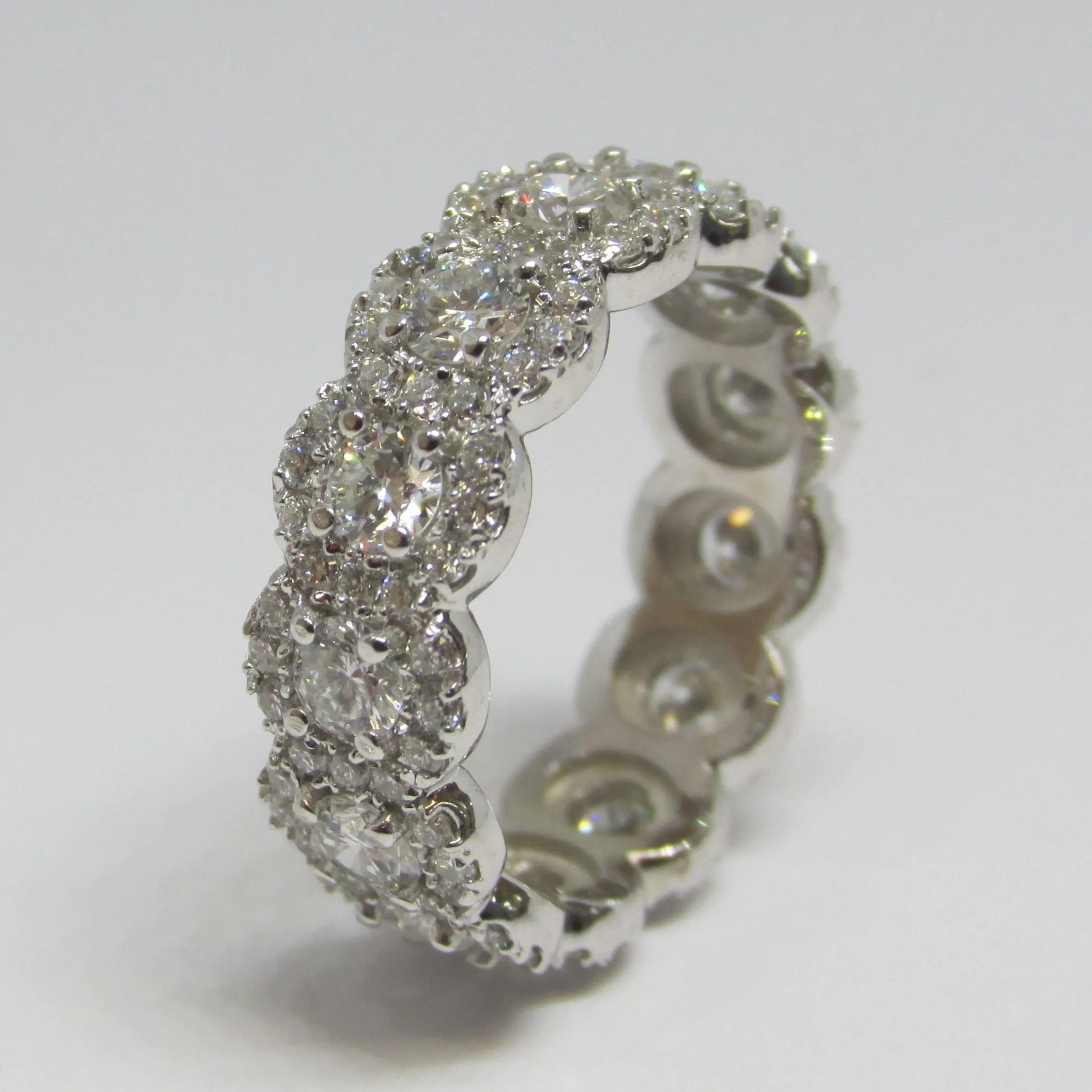 Halo Diamond Eternity Ring 2.35 carat tw