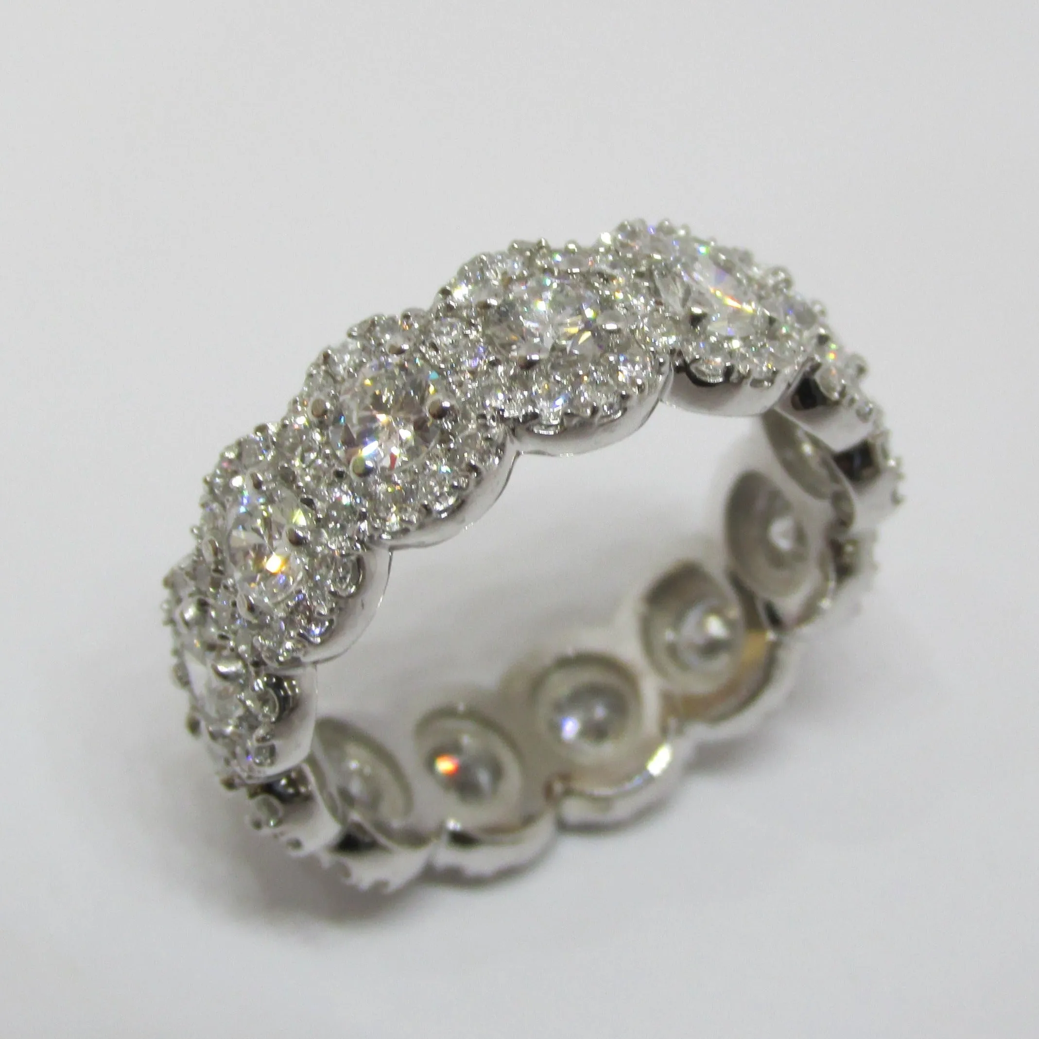 Halo Diamond Eternity Ring 2.35 carat tw