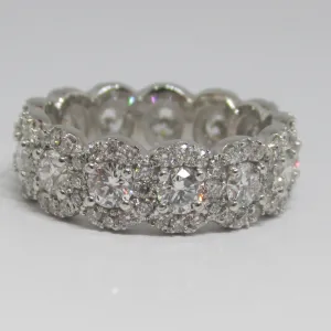 Halo Diamond Eternity Ring 2.35 carat tw