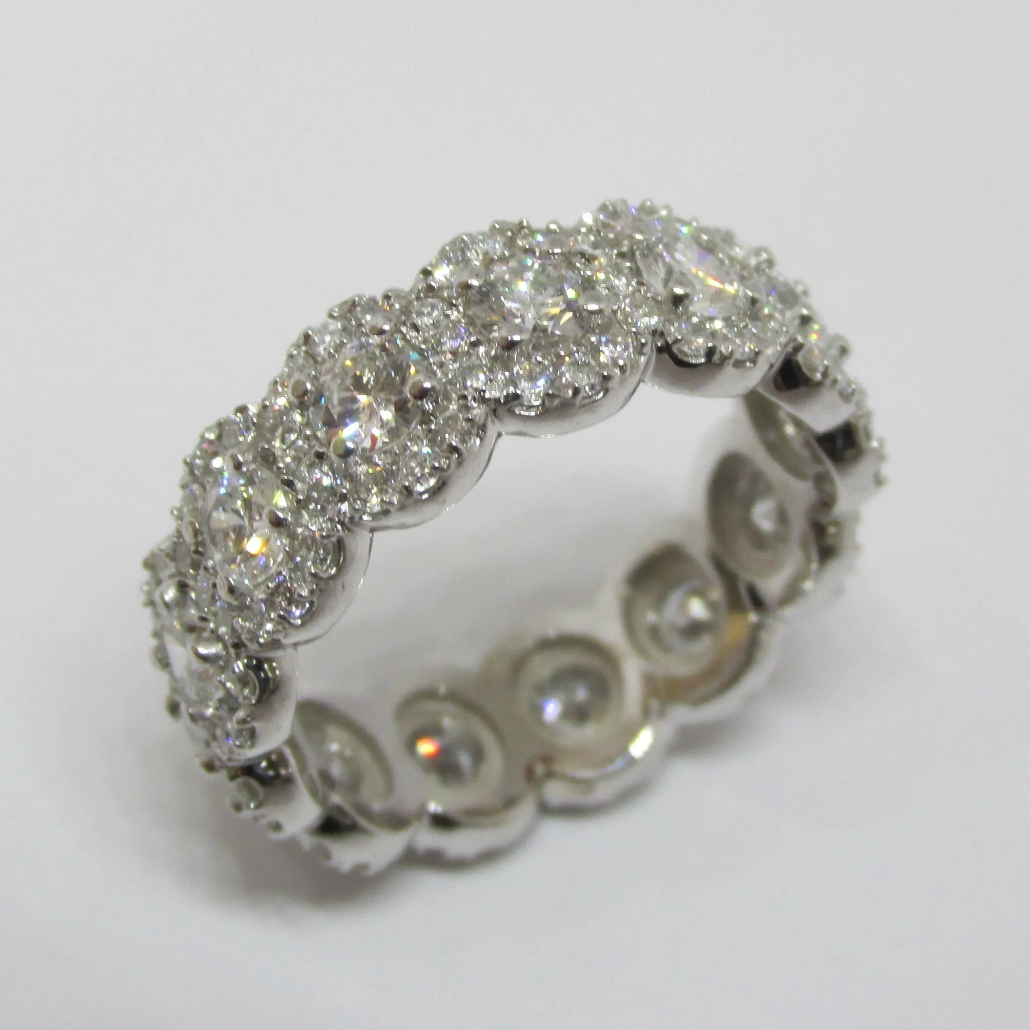 Halo Diamond Eternity Ring 2.35 carat tw