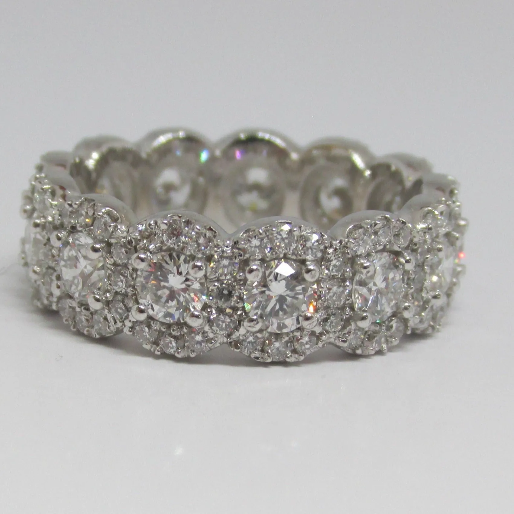 Halo Diamond Eternity Ring 2.35 carat tw