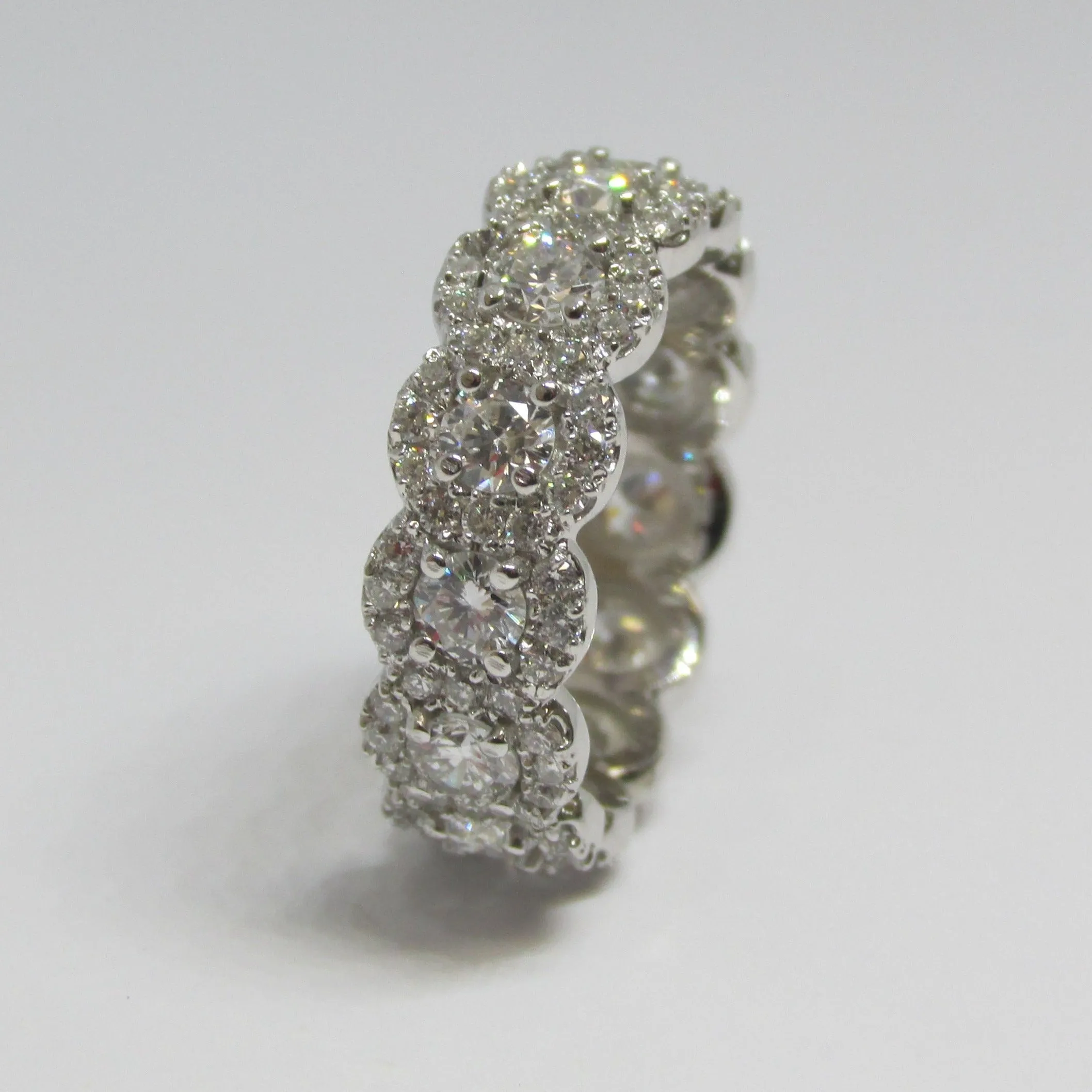 Halo Diamond Eternity Ring 2.35 carat tw