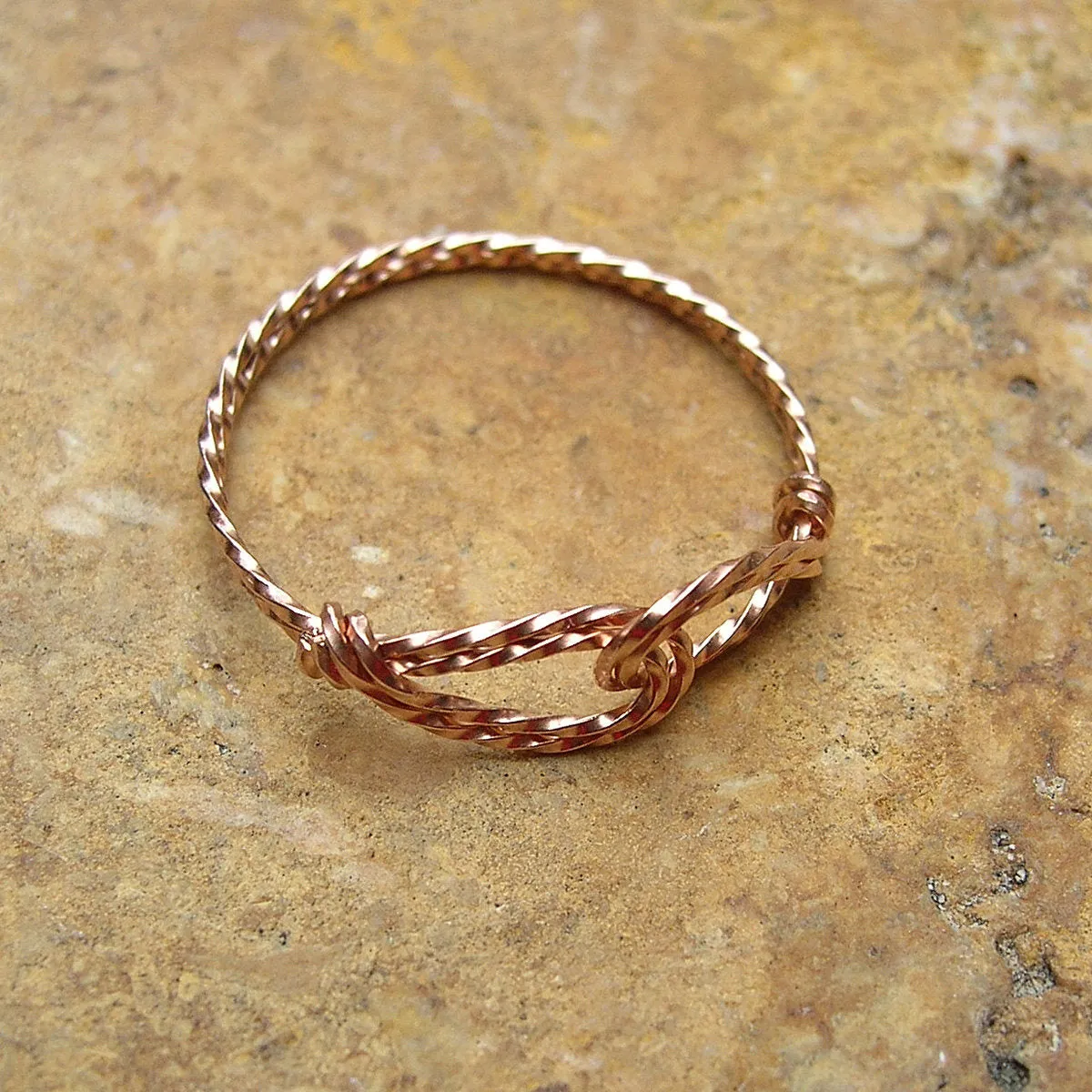 Infinity Design Rose Gold Filled Twist Wire Thumb Ring
