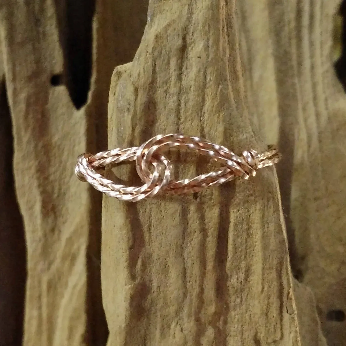 Infinity Design Rose Gold Filled Twist Wire Thumb Ring
