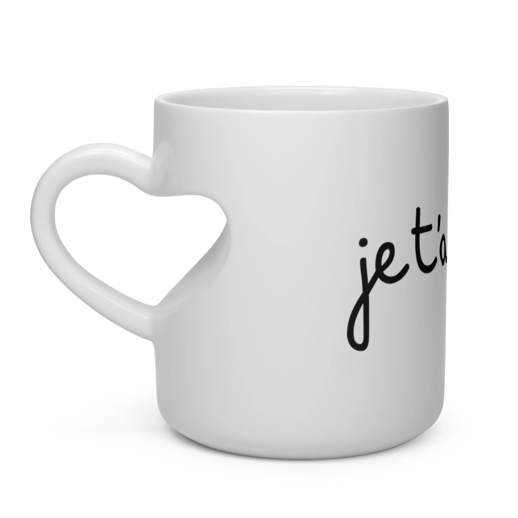 Je t'aime Heart Shape Mug