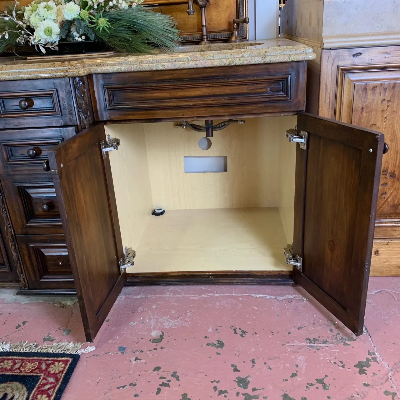 Kohler & Newport Brass Custom Double Sink Vanity, Granite