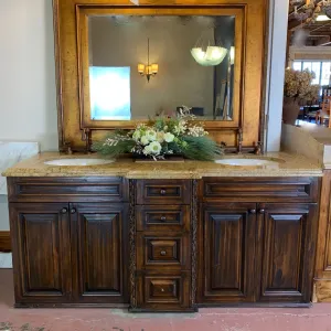 Kohler & Newport Brass Custom Double Sink Vanity, Granite