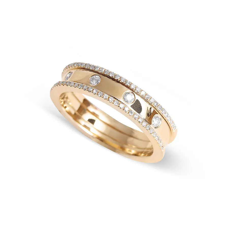 MADISON 14K GOLD WITH DIAMOND BAND