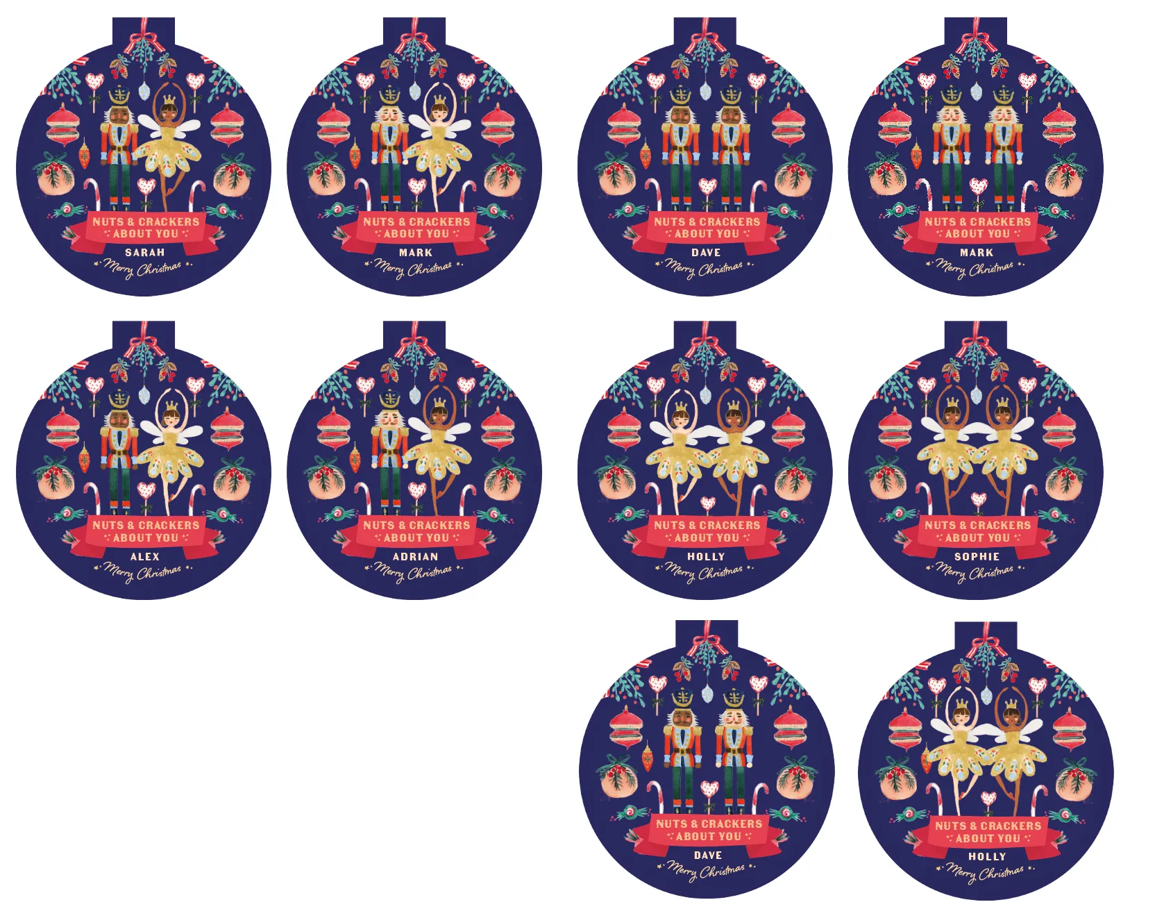 Mr And Mrs First Christmas Nutcracker Bauble