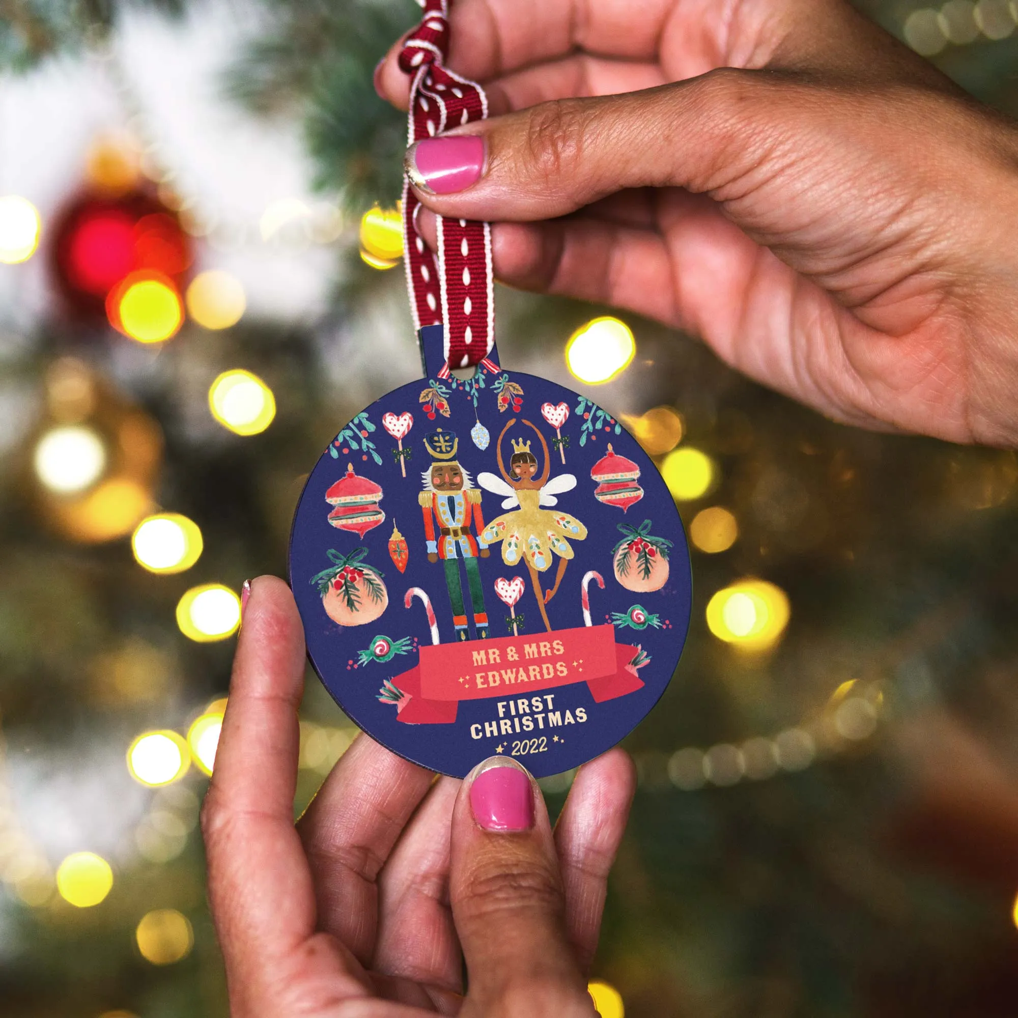 Mr And Mrs First Christmas Nutcracker Bauble