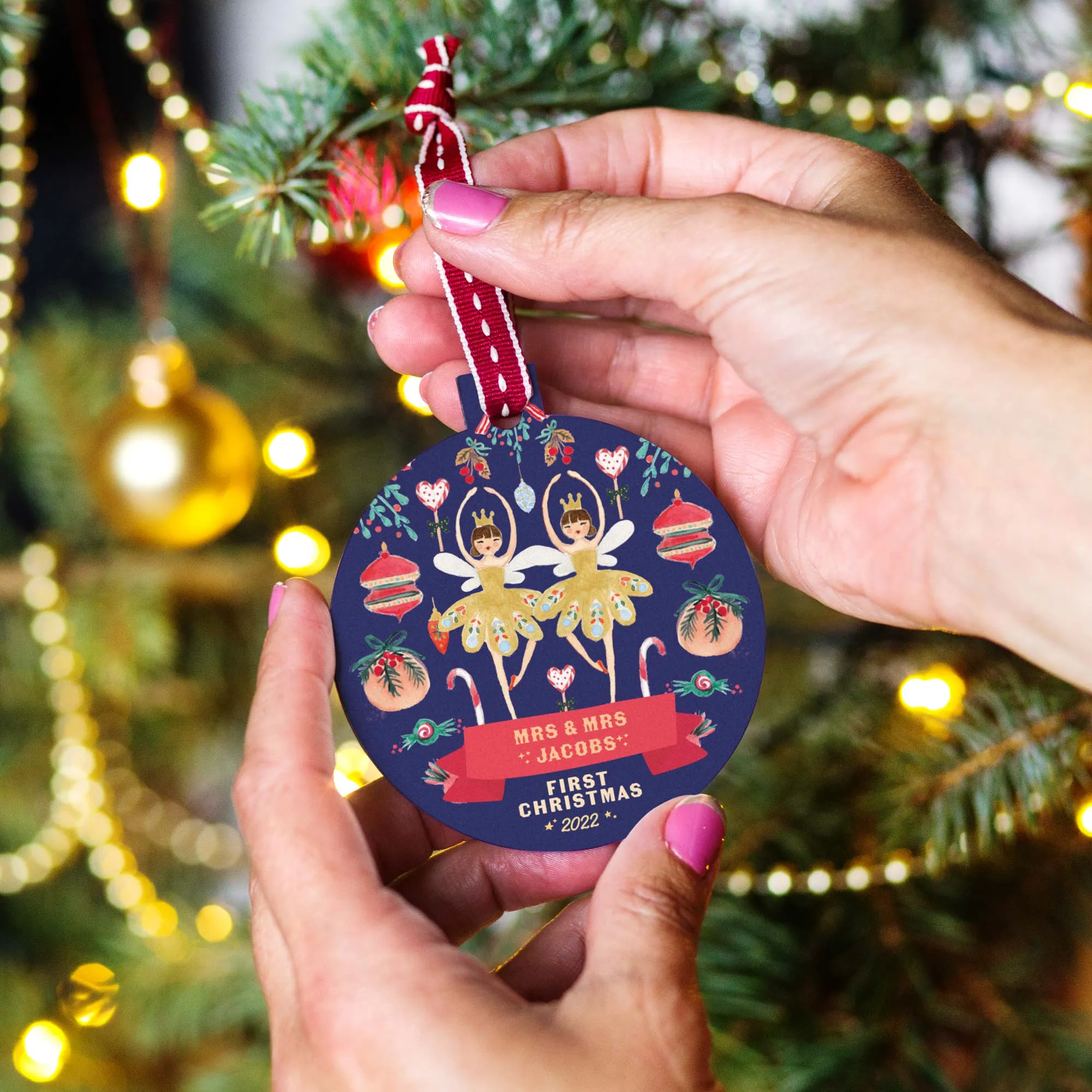 Mr And Mrs First Christmas Nutcracker Bauble