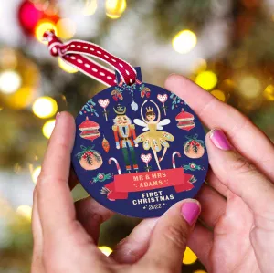 Mr And Mrs First Christmas Nutcracker Bauble