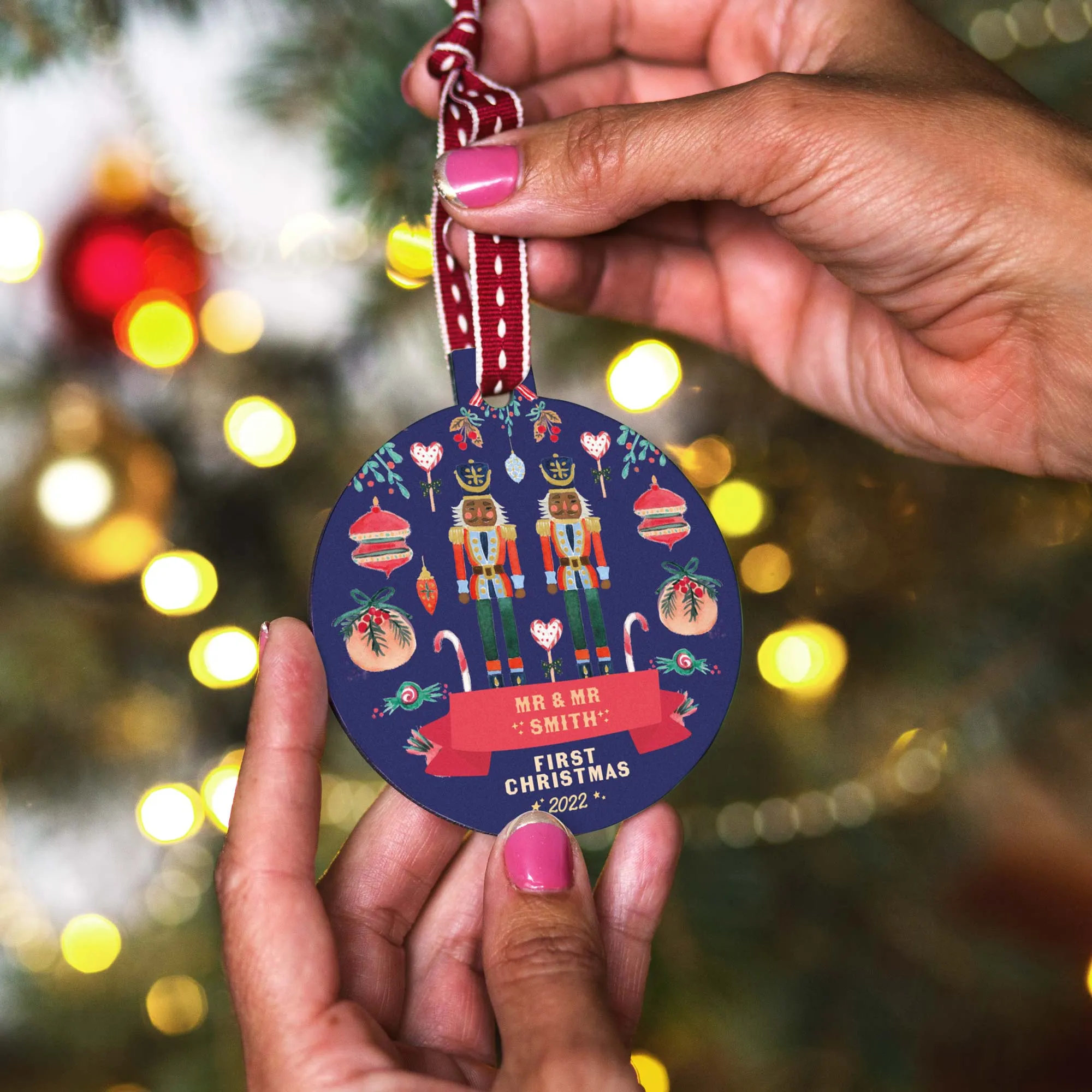 Mr And Mrs First Christmas Nutcracker Bauble