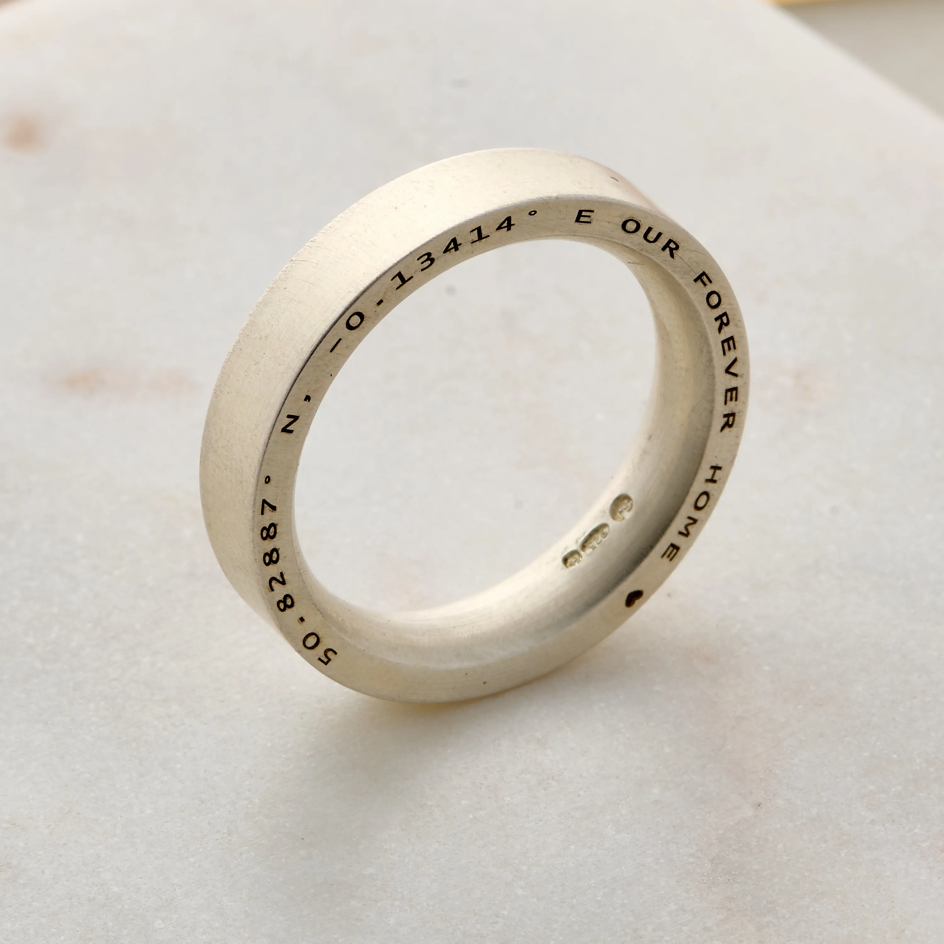 Personalised Secret Message Silver Ring